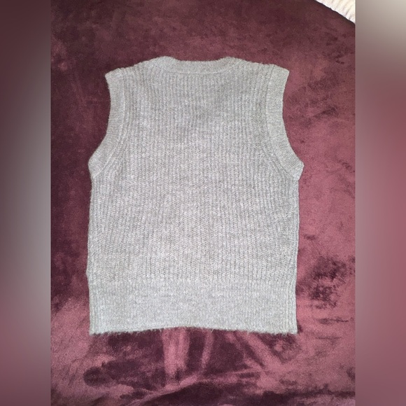 Madewell Gray V-Neck Sweater Vest - Picture 2 of 5